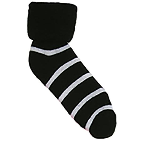 Hermell 89140 Comfort Bed Socks, Black & White - Stripe