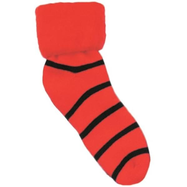 Hermell 89141 Comfort Bed Socks, Red & Navy - Stripe