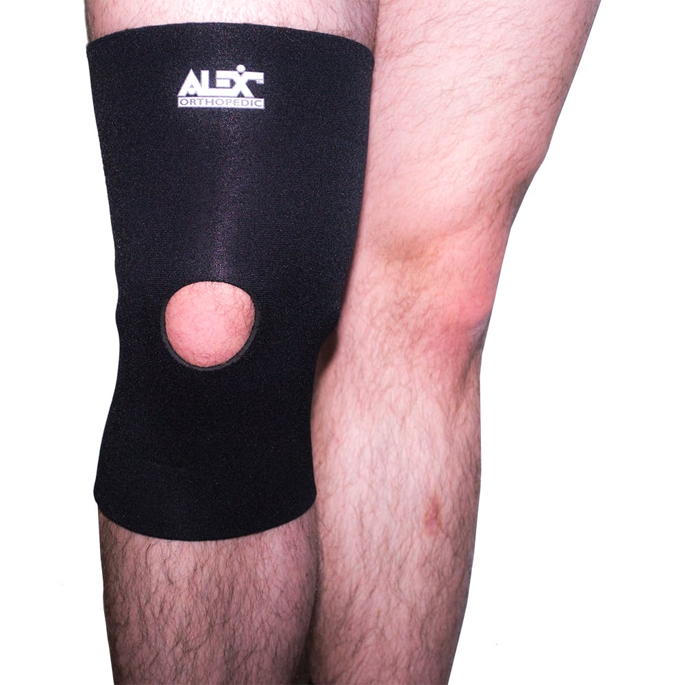 Hermell 9230-OM Neoprene Knee Sleeve Open Patella, Black - Medium