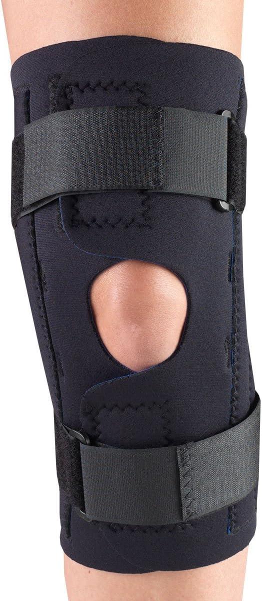 Hermell 9237-S Neoprene Knee Wrap with Spiral Stay, Black - Universal