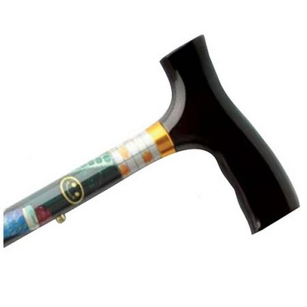 Hermell MP-10531 Adjustable Travel Folding Cane with Fritz Handle, Casino