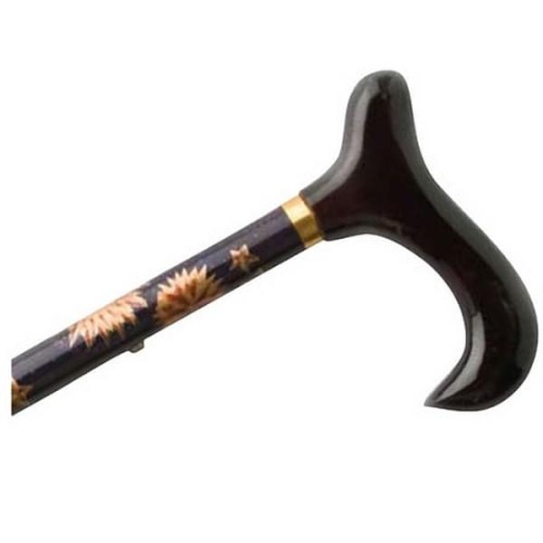 Hermell MP-10532 Adjustable Travel Folding Cane Slim Line with Derby Handle, Celestial