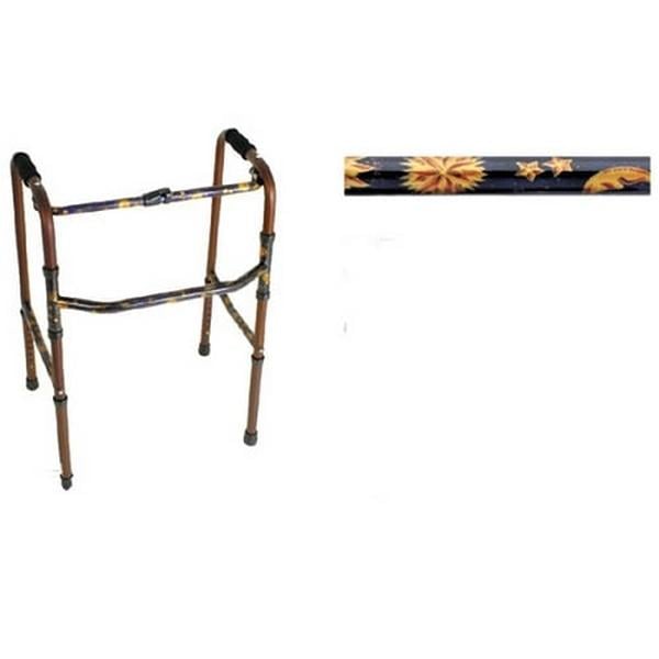 Hermell MP-10832 Single Button Folding Walker, Celestial