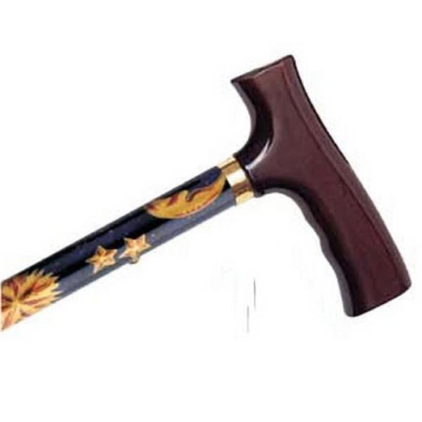 Hermell MP-11044 Adjustable Travel Folding Cane with Fritz Handle, Celestial