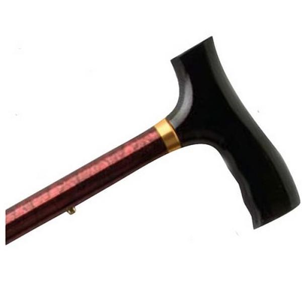 Hermell MP-11068 Adjustable Travel Folding Cane with Fritz Handle, Red Marble