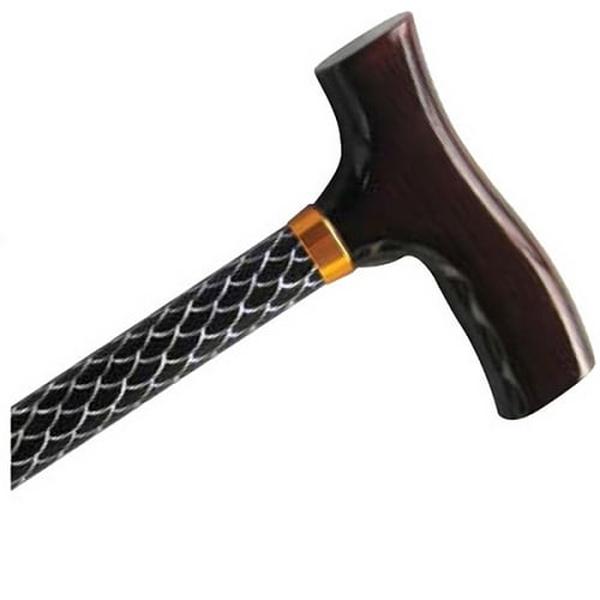 Hermell MP-11200 Adjustable Travel Folding Cane with Fritz Handle, Black