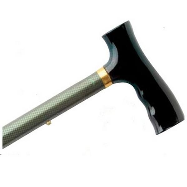 Hermell MP-11228 Adjustable Travel Folding Cane with Fritz Handle, Green