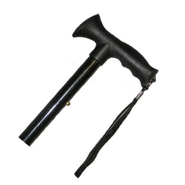 Hermell MP-13000 Adjustable Travel Folding Cane with Comfort Grip Handle, Black