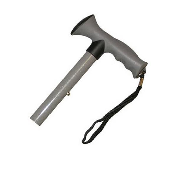Hermell MP-13014 Adjustable Travel Folding Cane with Comfort Grip Handle, Grey