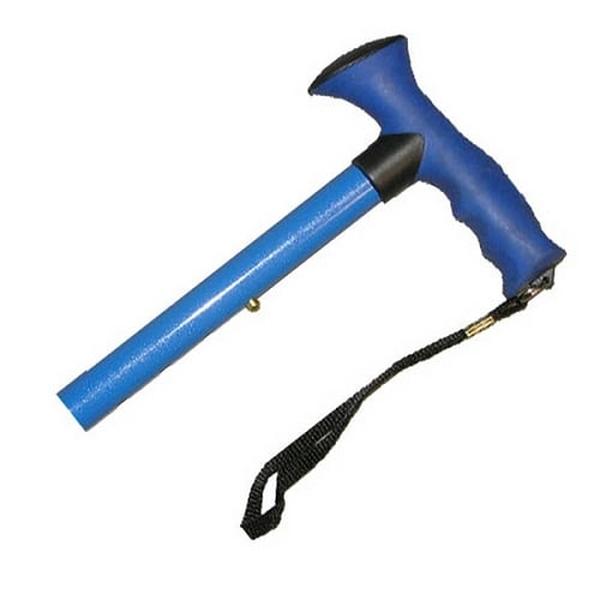 Hermell MP-13022 Adjustable Travel Folding Cane with Comfort Grip Handle, Blue