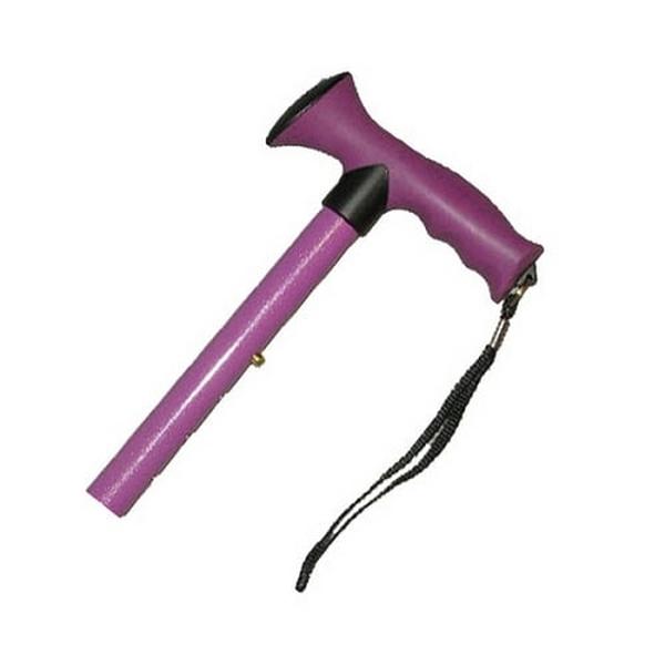 Hermell MP-13030 Adjustable Travel Folding Cane with Comfort Grip Handle, Fuchsia