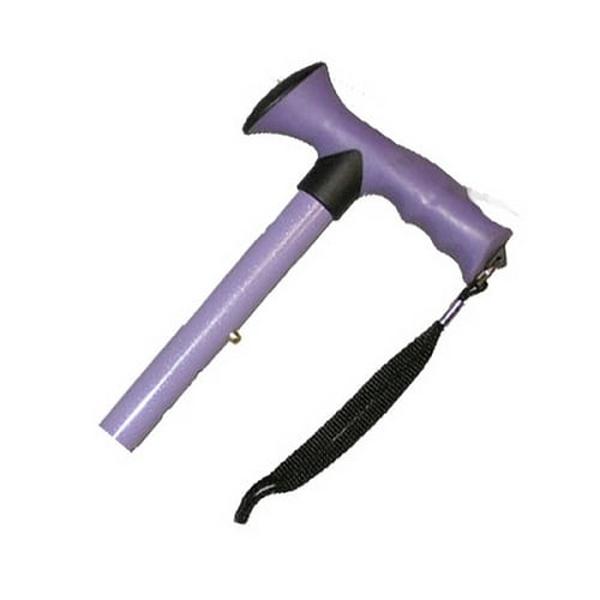 Hermell MP-13040 Adjustable Travel Folding Cane with Comfort Grip Handle, Purple