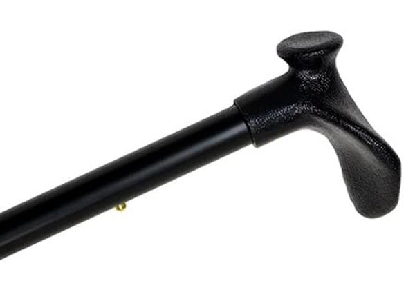 Hermell MP-14000 Adjustable Travel Folding Cane with Contour Handle Left, Black