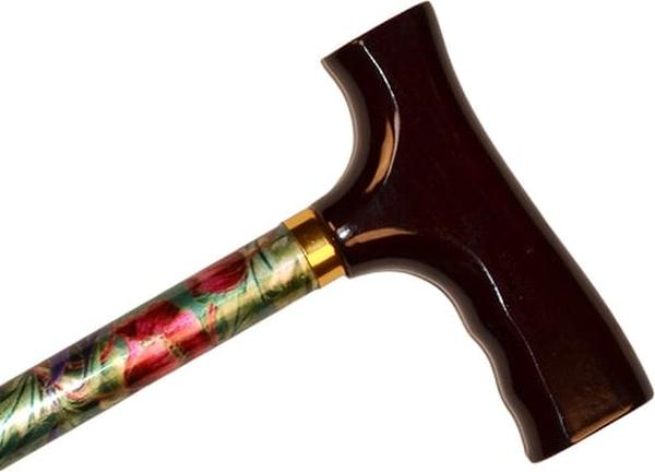 Hermell MP-15146 Straight Adjustable Aluminum Cane with Fritz Handle, Canterbury