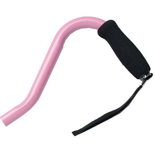 Hermell MP-21142 Offset Adjustable Aluminum Cane with Foam Grip Handle, Pink