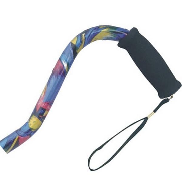 Hermell MP-21167 Offset Adjustable Aluminum Cane Foam Grip Handle, Abstract