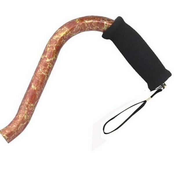 Hermell MP-21172 Offset Adjustable Aluminum Cane Foam Grip Handle, Sun Burst