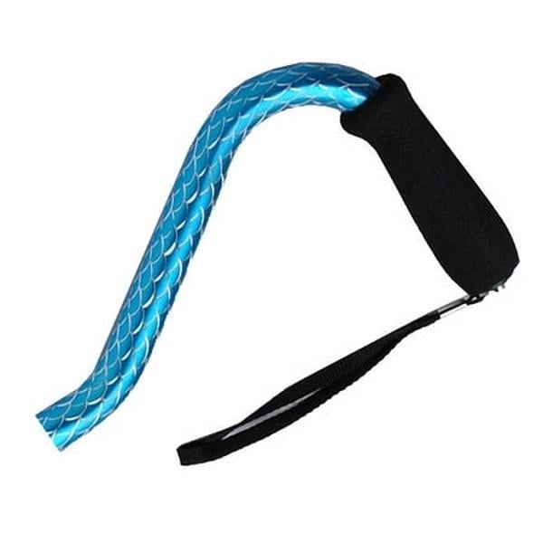 Hermell MP-21222 Offset Adjustable Aluminum Cane with Foam Grip Handle, Blue