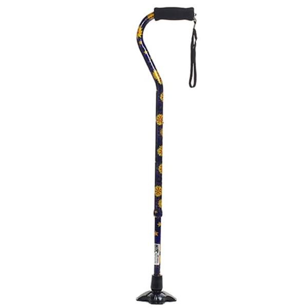 Hermell MP-21810 Self Standing Offset Adjustable Aluminum Cane, Celestial