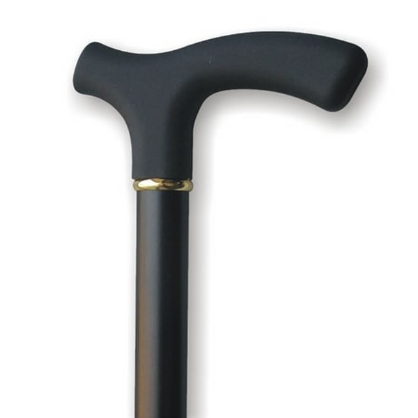 Hermell MP-37000 Wood Cane with Fritz Soft Touch Handle, Black Stain
