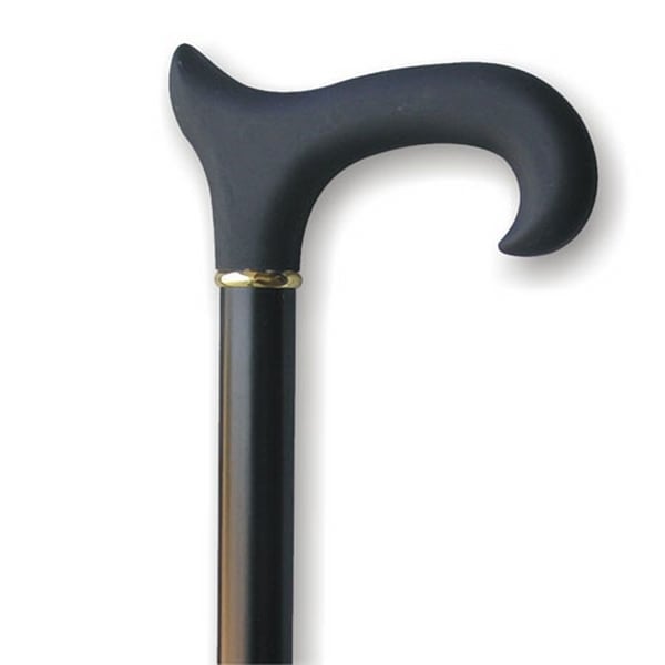 Hermell MP-37100 Wood Cane with Derby Soft Touch Handle, Black Stain