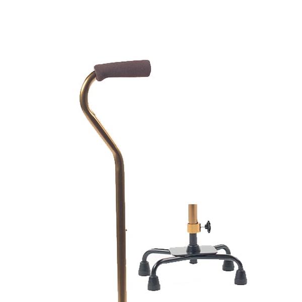 Hermell MP-51002 Small Base Quad Cane, Bronze