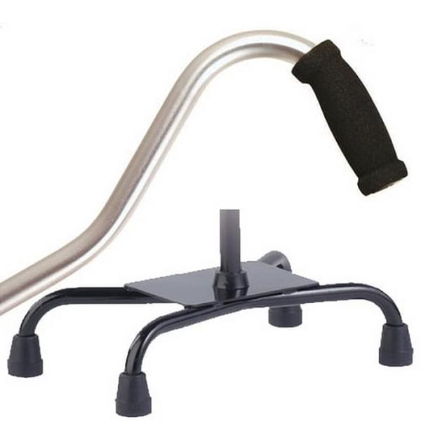 Hermell MP-51104 Large Base Quad Cane, Silver