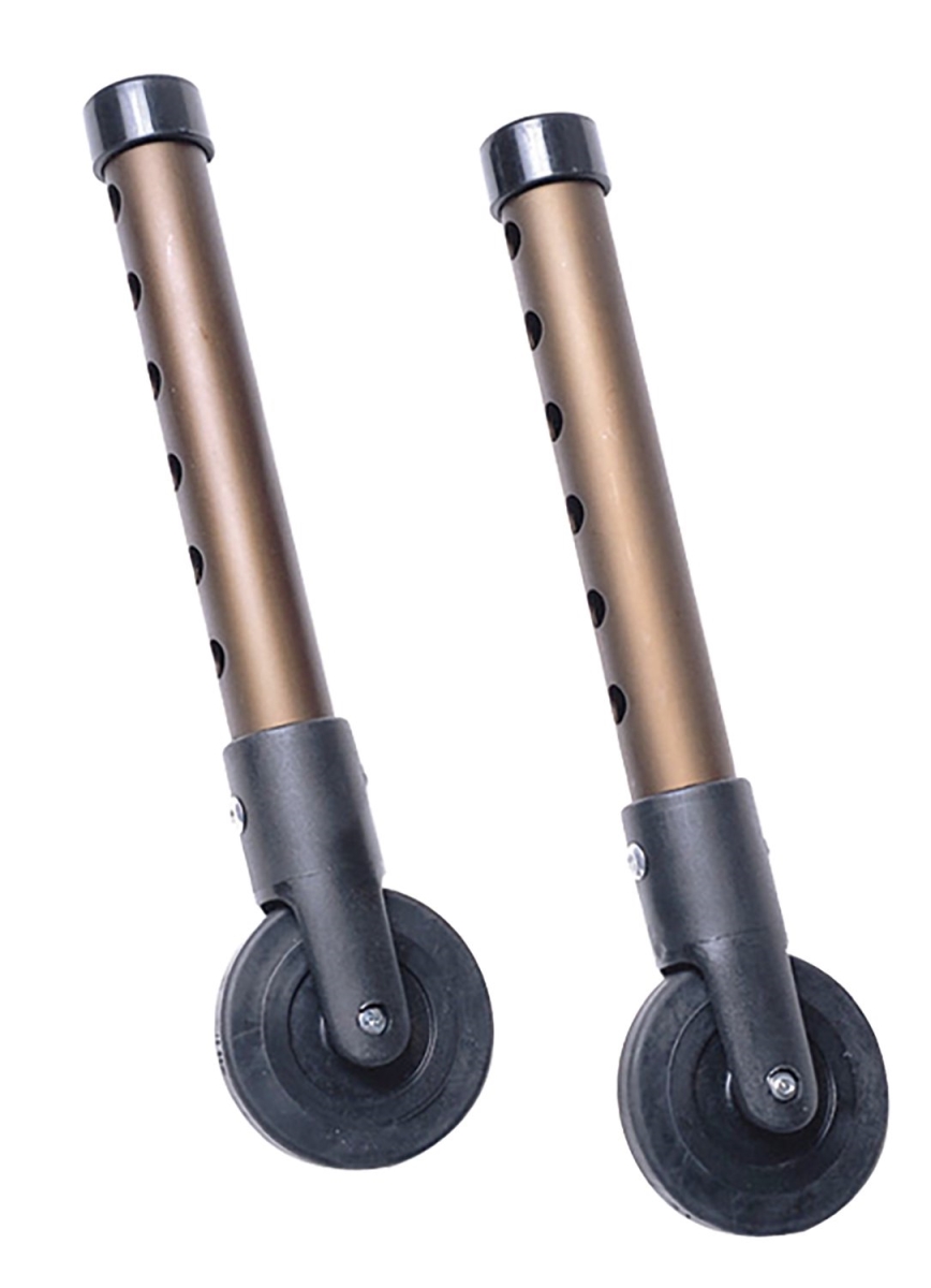 Hermell MP-94001 3 in. Walker Wheels, Bronze - Set of 2