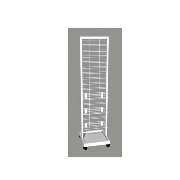 Hermell MP-98400 Two Sided Metal Powder Coated Cane Display with Castors