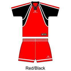 Picture of Acacia Sports 74-604 Soccer Shirt Sets for Adult&#44; Red&#44; Black & White - Large - 2 Piece