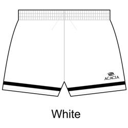 Picture of Acacia Sports 79-306 Shorts for Youth&#44; White & Black - Large