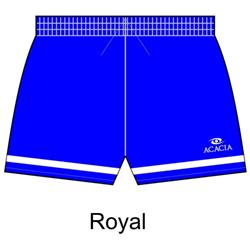 Picture of Acacia Sports 79-355 Shorts for Youth&#44; Royal & White - Extra Large