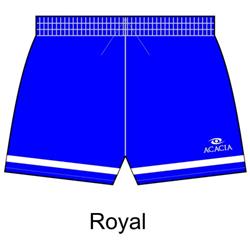 Picture of Acacia Sports 79-405 Shorts for Adult&#44; Royal & White - Small