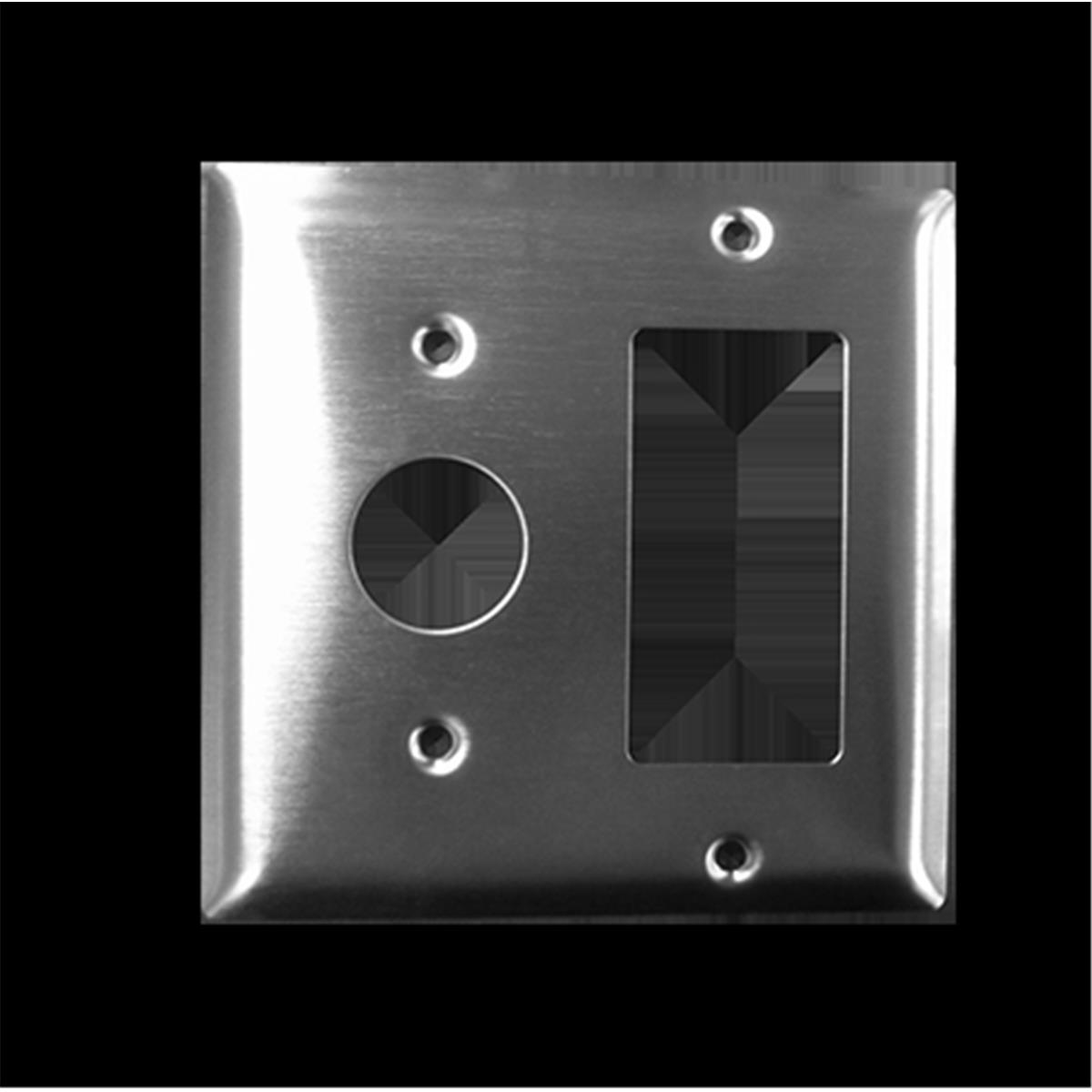 Picture of Amba Products AJ-DGP-MB 4.5 x 4.5 in. Jeeves Double Gang Plate, Matte Black