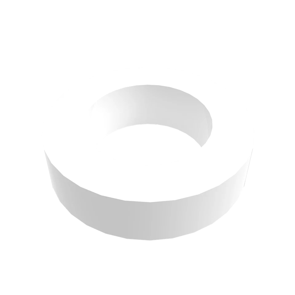 Picture of Amba Products AE-10R-W 10 mm Amba Round Spacer for Use with Antus or Sirio Collections in White&#44; Pack of 2