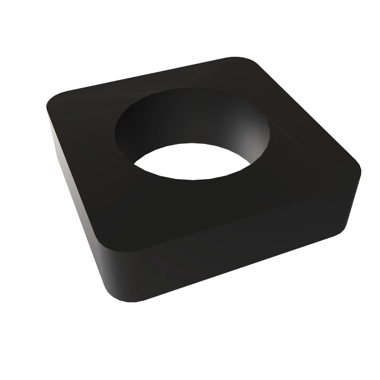 Picture of Amba Products AE-10S-MB 10 mm Amba Square Spacer for Use with Quadro or Vega Collections in Matte Black&#44; Pack of 2