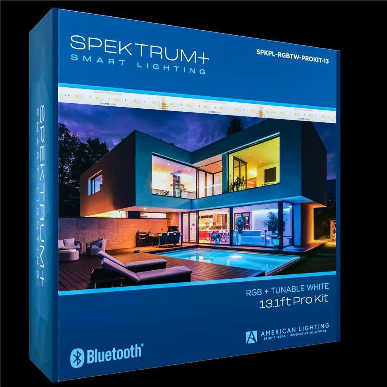 Picture of American Lighting SPK-RGBTW-PROKIT-13 13 ft. 7W per ft. Spektrum LED Tape Light Pro Kit - 24V&#44; Selectable CCT & RGB&#44; White