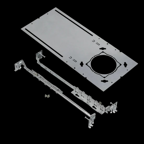 Picture of American Lighting RP-DL3-RHYM Steel Rough-In Plate for 3 in. Rhyme Downlight with 14.5- 25 in. Adjustable Hanger Bars