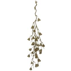 Picture of Admired by Nature GXW5926-GOLD 28 in. Glitter Bell Hanging Spray, Gold