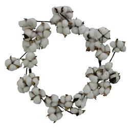 Picture of Admired By Nature ABN5W002-NTRL Faux Cotton Balls Front Door & Wall Wreath