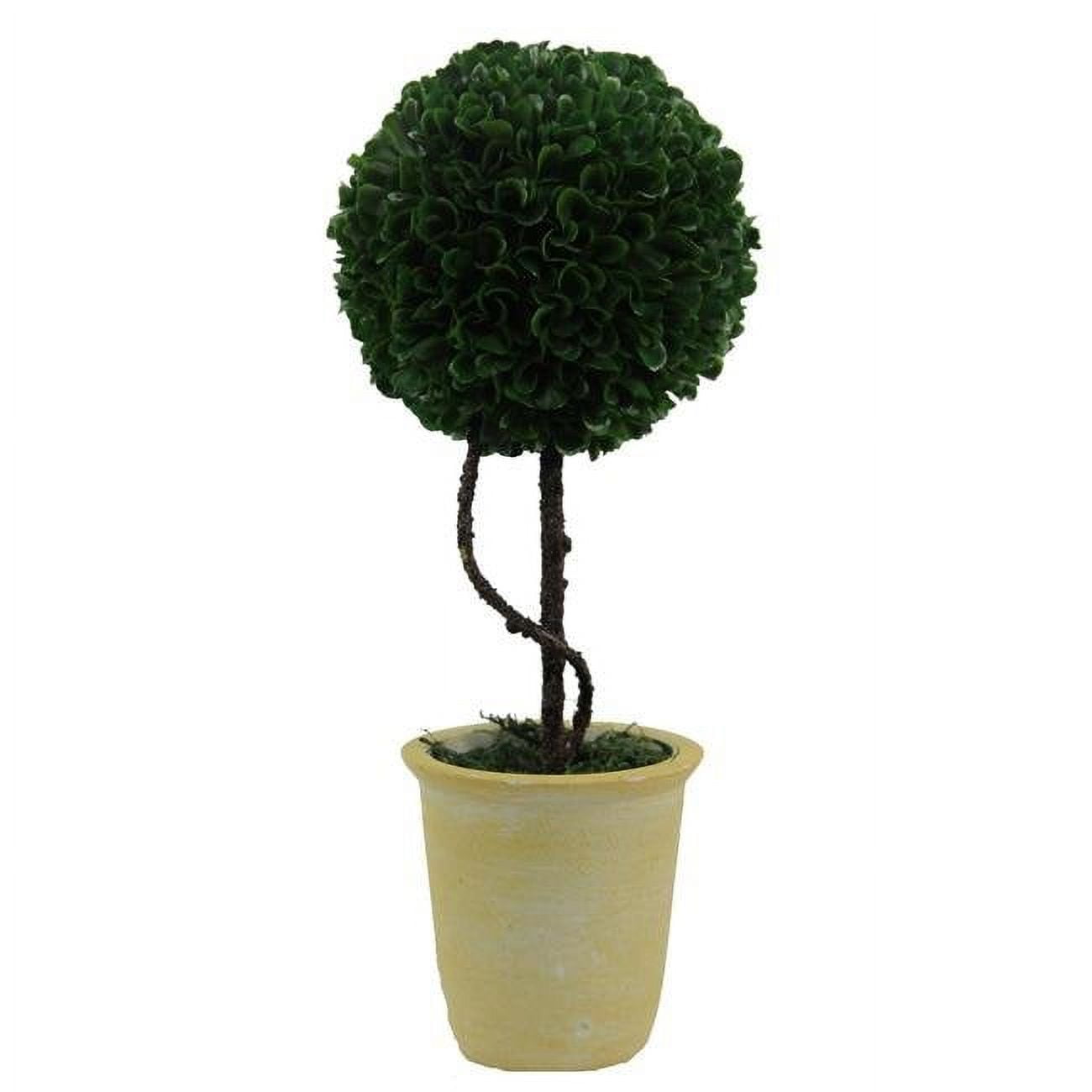 Picture of Admired By Nature ABN5P010-GRN 13 in. Faux Preserved Artificial Boxwood Ball Topiary Plant Tabletop in Pot