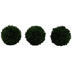Picture of Admired By Nature ABN5P012-GRN-3 5 in. Faux Preserved Artificial Boxwood Ball Topiary Plant&#44; Green - Set of 3