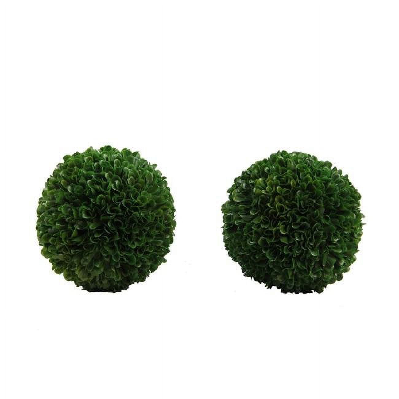 Picture of Admired By Nature ABN5P013-GRN-2 6 in. Faux Preserved Artificial Boxwood Ball Topiary Plant - Set of 2
