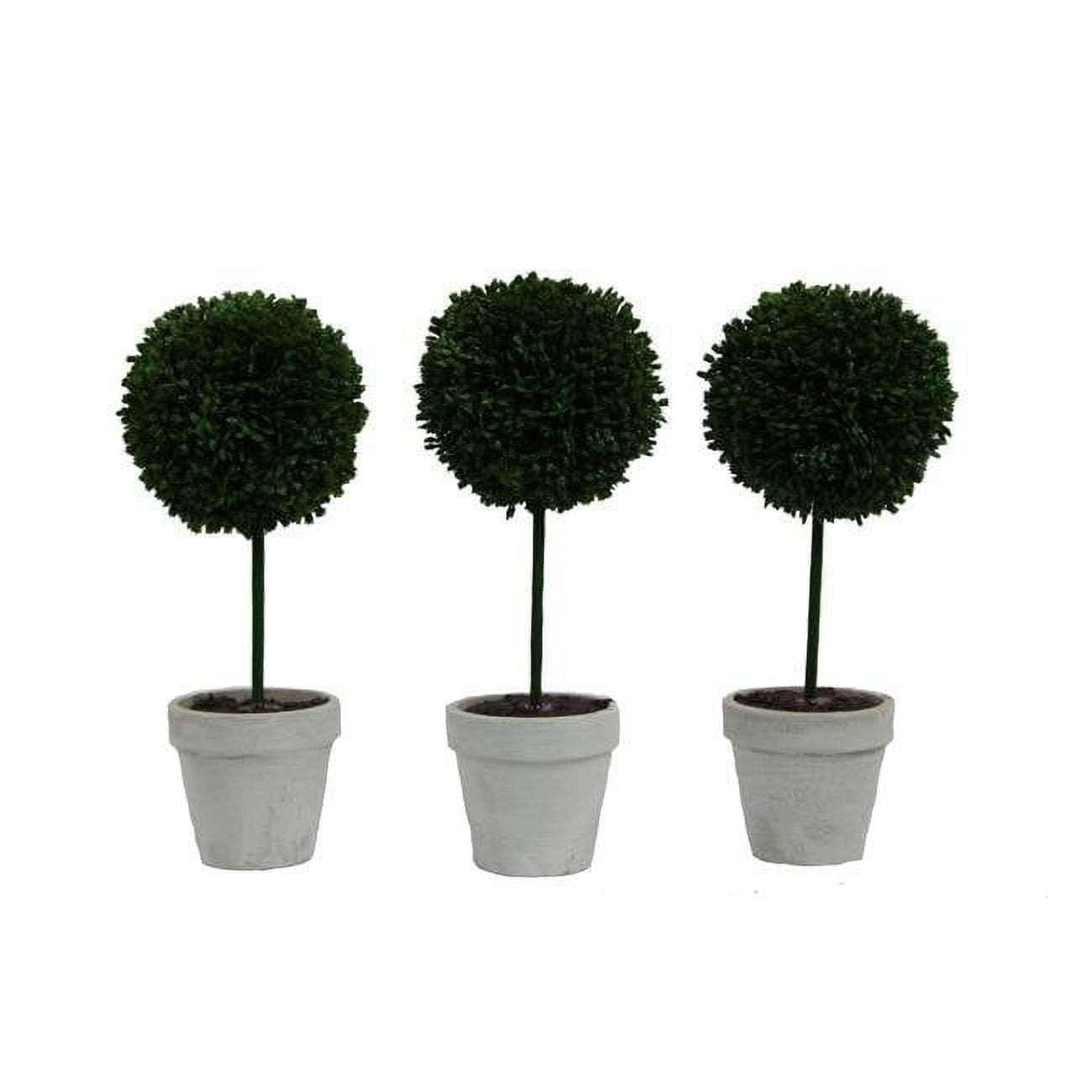 Picture of Admired By Nature ABN5P015-GRN 9 in. Artificial Boxwood Ball Topiary Plant Tabletop&#44; Set of 3