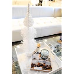 Picture of Admired by Nature ABN4X005-WHT 25 in. Christmas White Bottle Brush Tree
