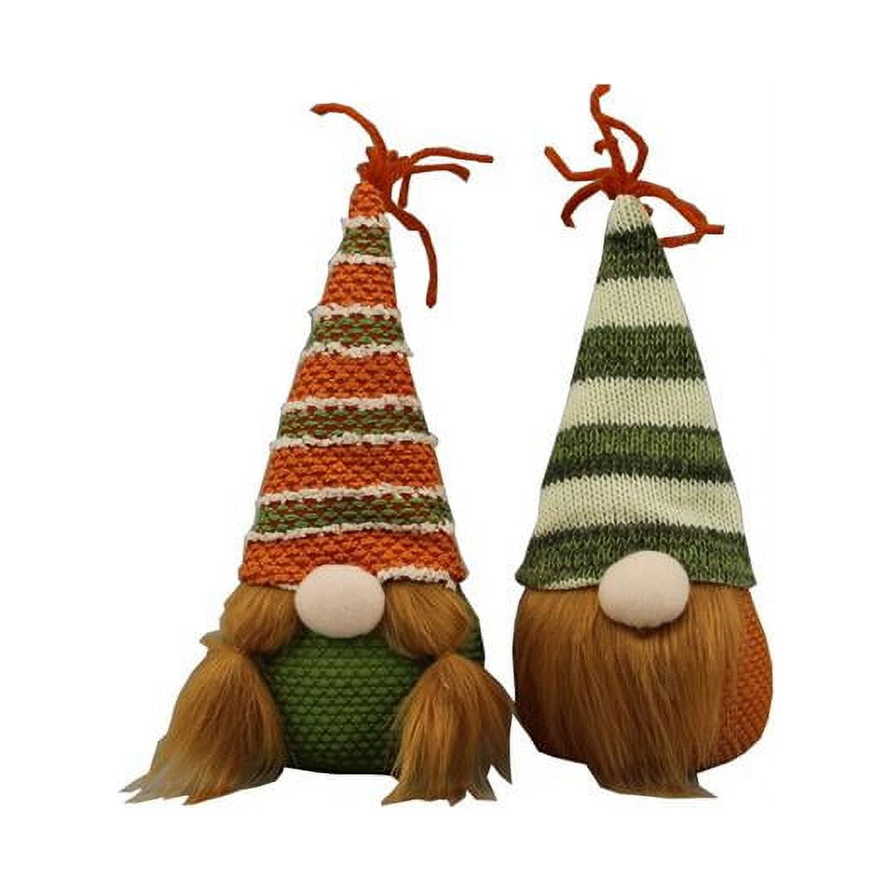 Picture of Admired By Nature  ABN5D013-ORNGGRN 6&quot; Gnome Ornament  Set of 2