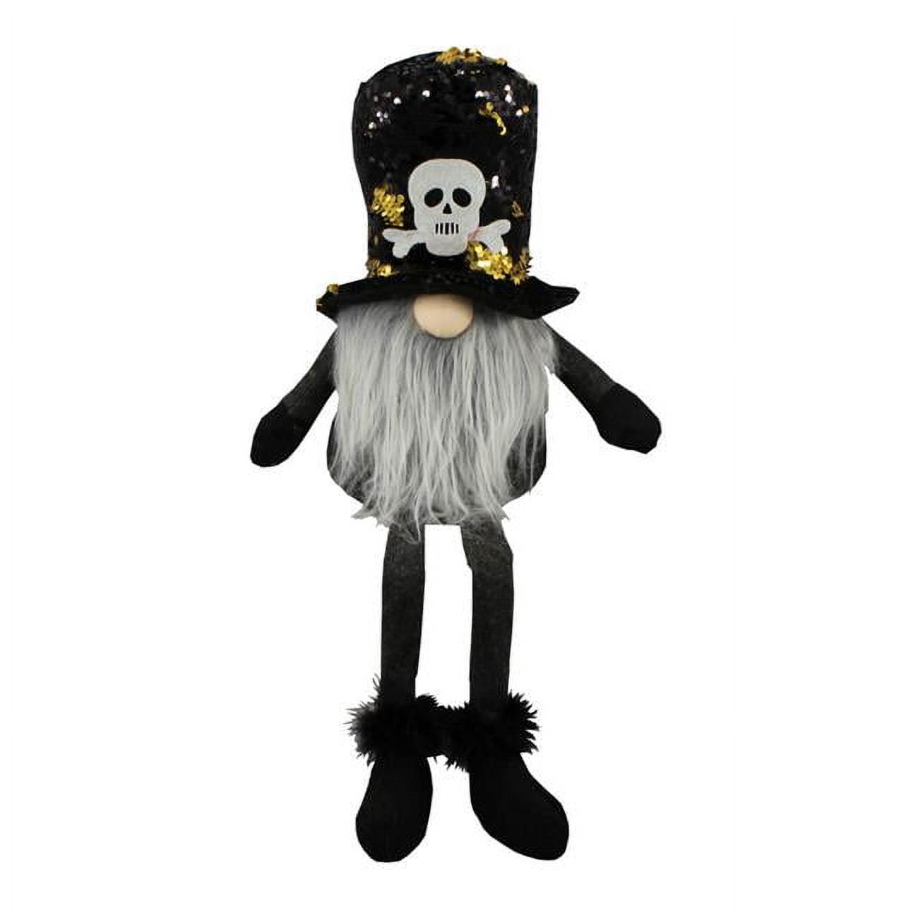Picture of Admired By Nature  ABN5D020-BLK 20&quot; Sitting Halloween Gnome (Black Hat)