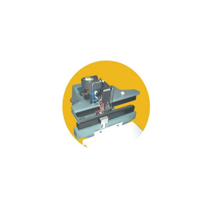 AIE-661HS Constant Heat Sealer with Hot Stamp Imprinter - 2 Line 14 letter - 8 x 28 mm Seal