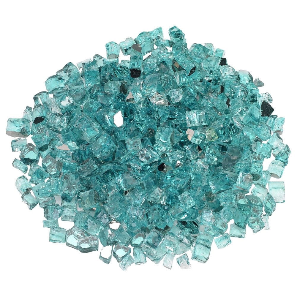 Picture of American Fireglass AFF-AZBLRF12-10 0.5 in. Azuria Reflective Fire Glass - 10 lbs