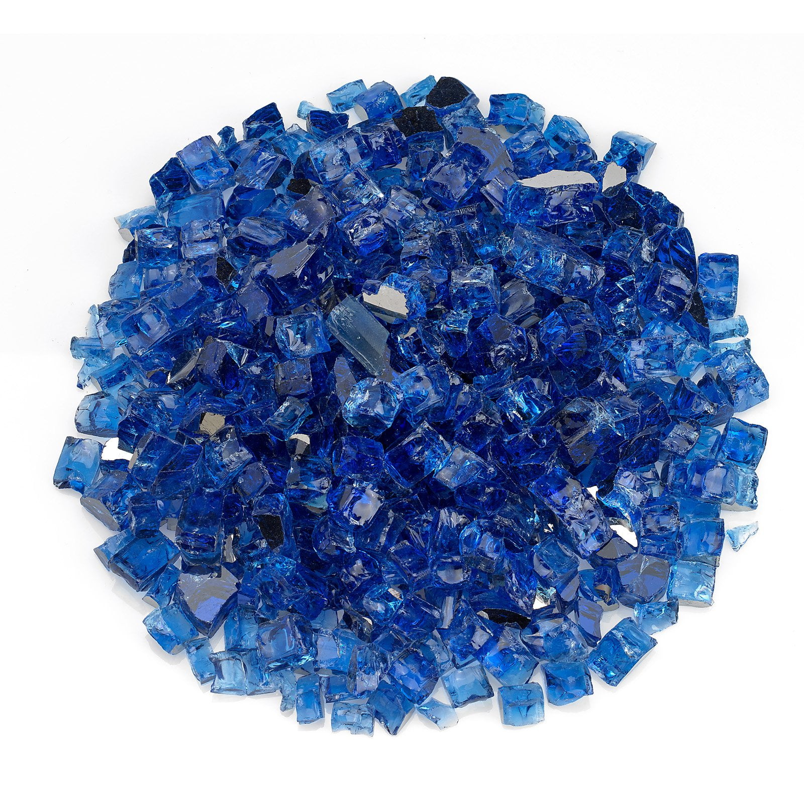 Picture of American Fireglass AFF-COBLRF12-10 0.5 in. Cobalt Blue Reflective Fire Glass - 10 lbs